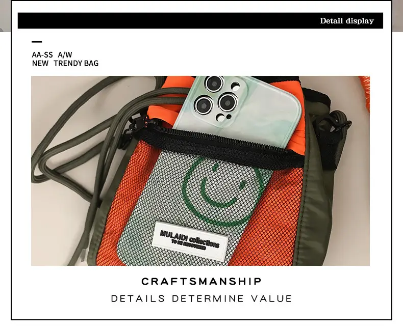 Black Anti-Splash Drawstring Mobile Phone Bag — feature 2