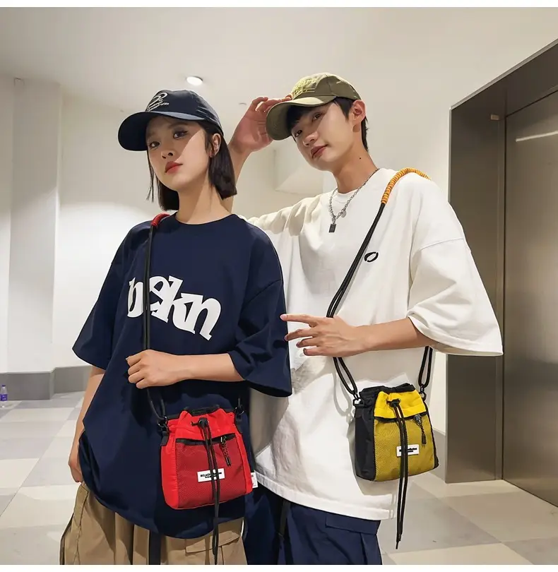 Black Anti-Splash Drawstring Mobile Phone Bag — feature 20