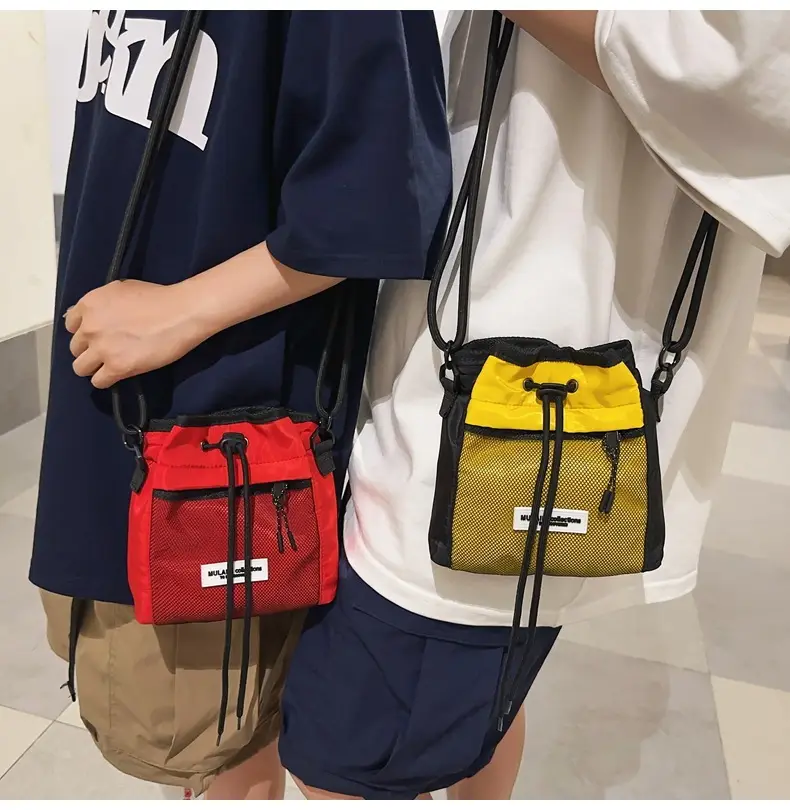 Black Anti-Splash Drawstring Mobile Phone Bag — feature 21