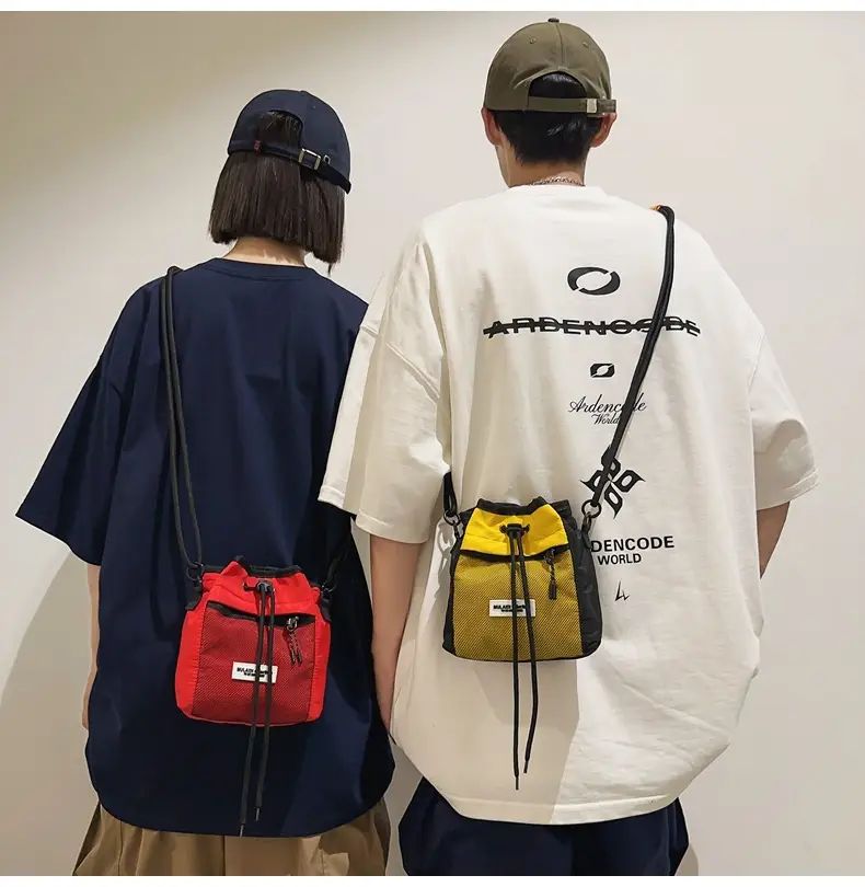 Black Anti-Splash Drawstring Mobile Phone Bag — feature 22