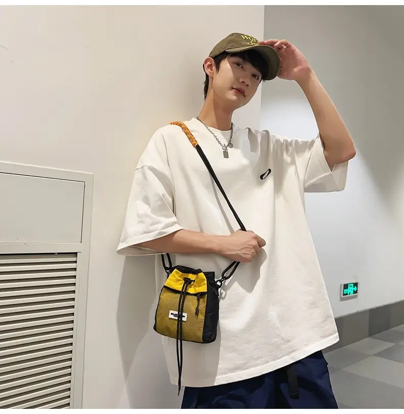 Black Anti-Splash Drawstring Mobile Phone Bag — feature 25