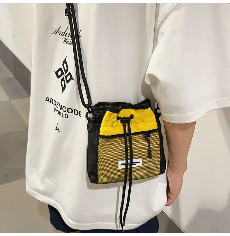 Black Anti-Splash Drawstring Mobile Phone Bag — feature 26