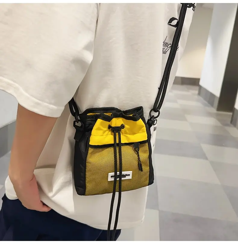 Black Anti-Splash Drawstring Mobile Phone Bag — feature 27
