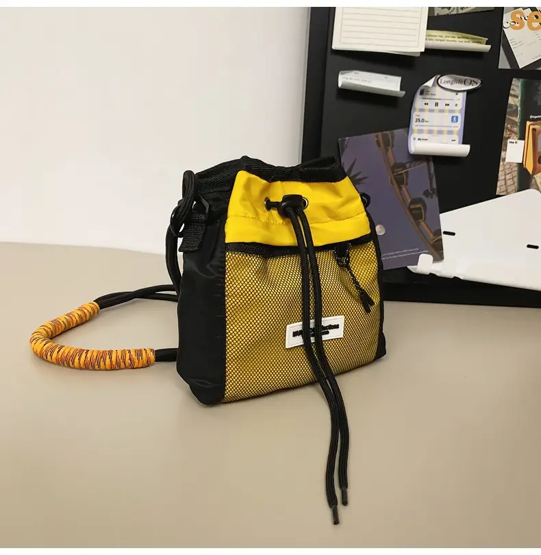 Black Anti-Splash Drawstring Mobile Phone Bag — feature 31
