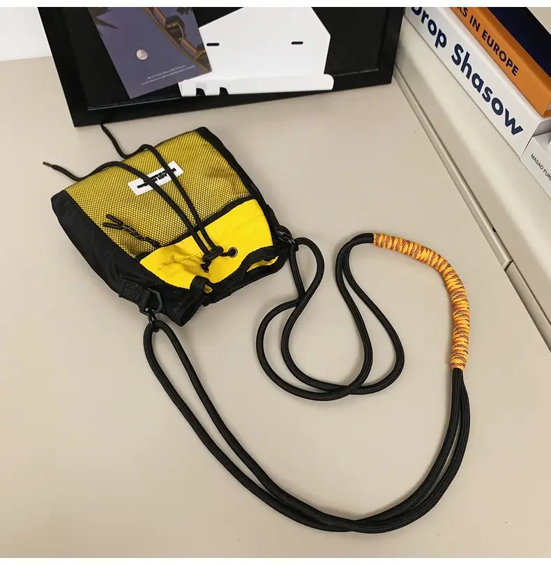 Black Anti-Splash Drawstring Mobile Phone Bag — feature 32