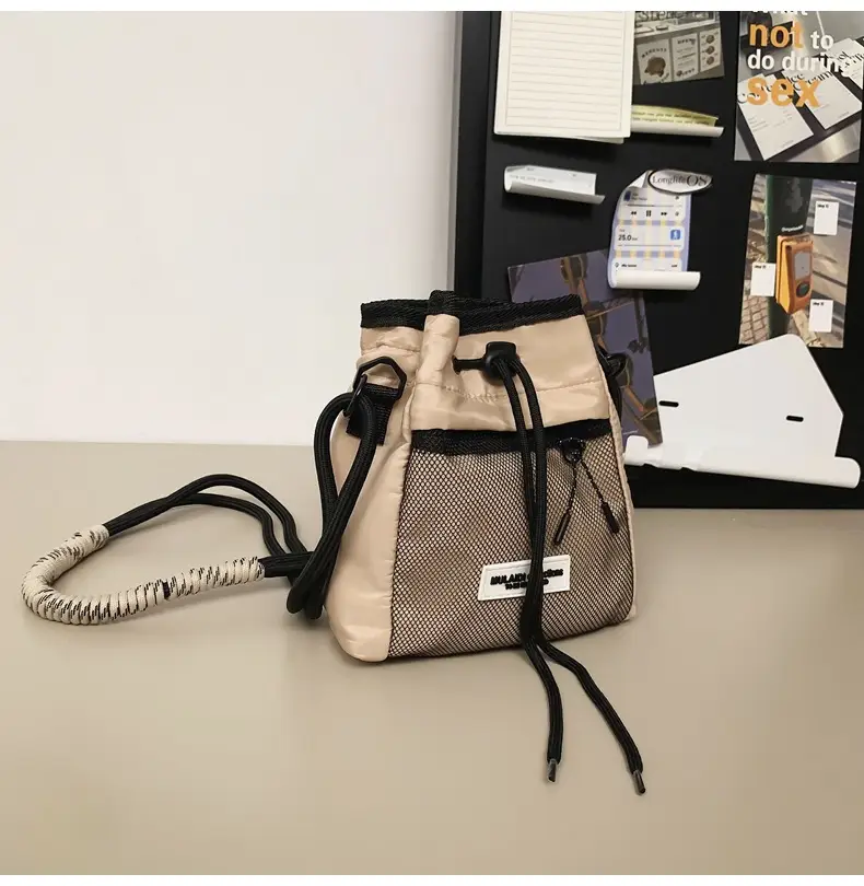 Black Anti-Splash Drawstring Mobile Phone Bag — feature 33
