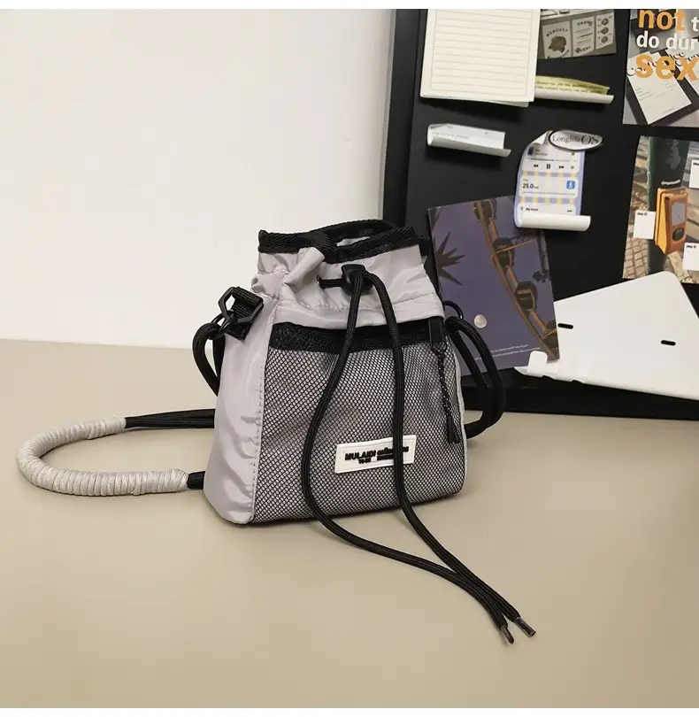 Black Anti-Splash Drawstring Mobile Phone Bag — feature 35