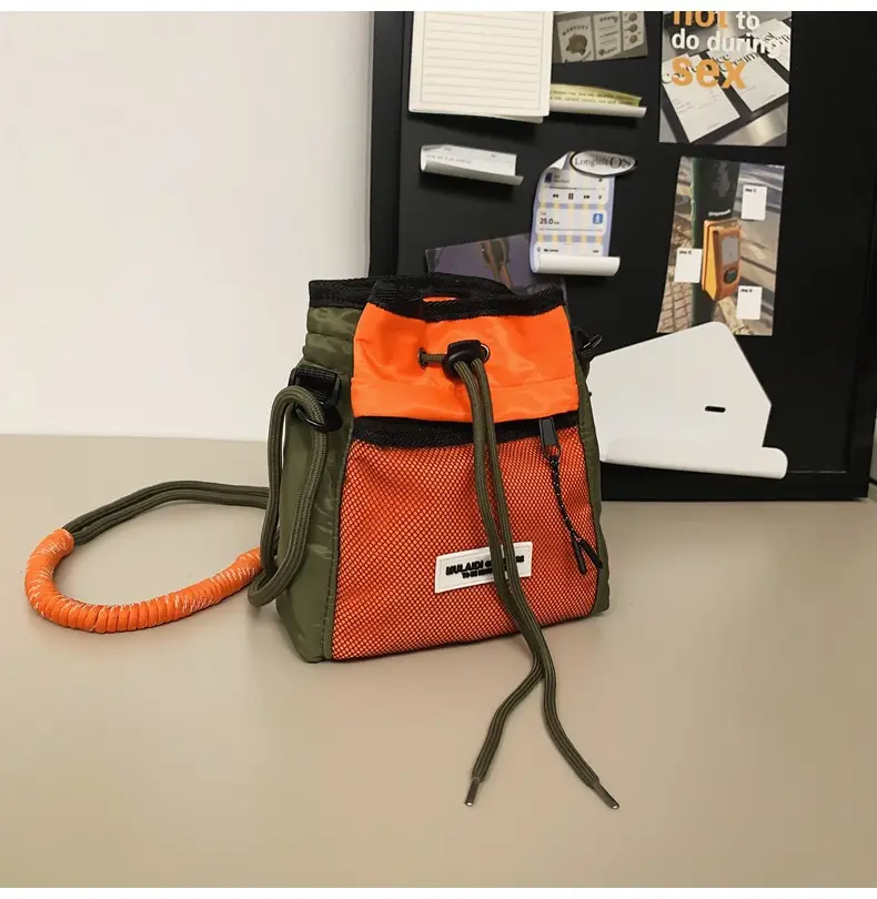 Black Anti-Splash Drawstring Mobile Phone Bag — feature 39