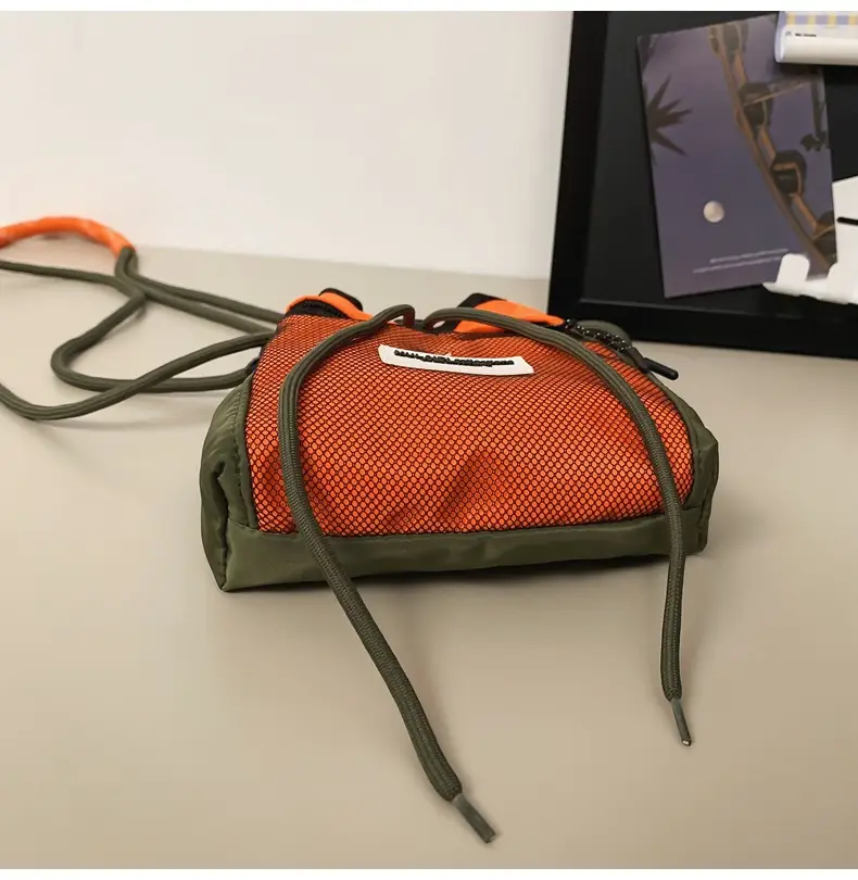 Black Anti-Splash Drawstring Mobile Phone Bag — feature 43
