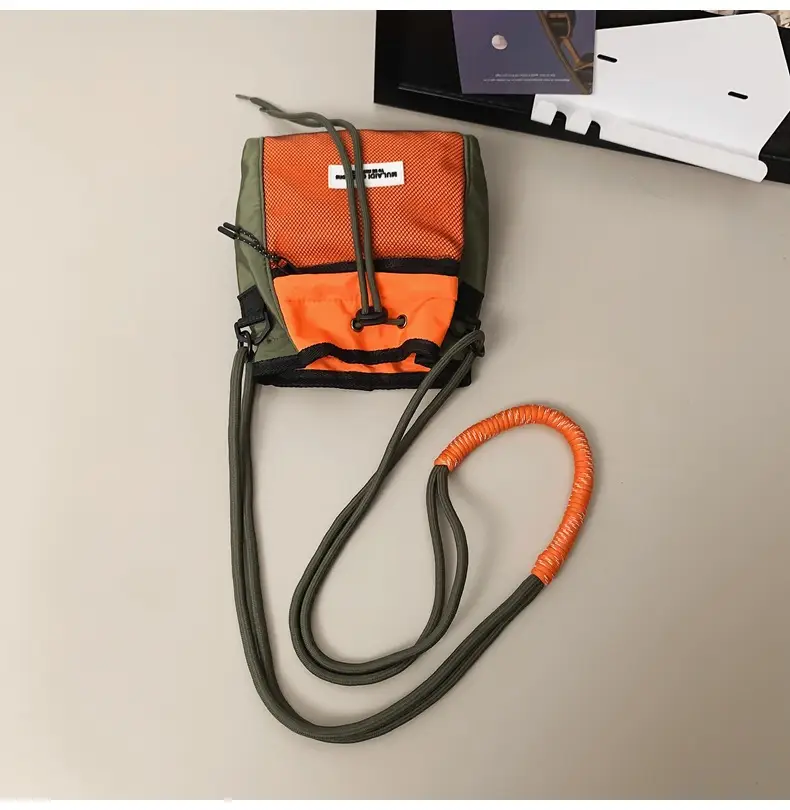 Black Anti-Splash Drawstring Mobile Phone Bag — feature 44