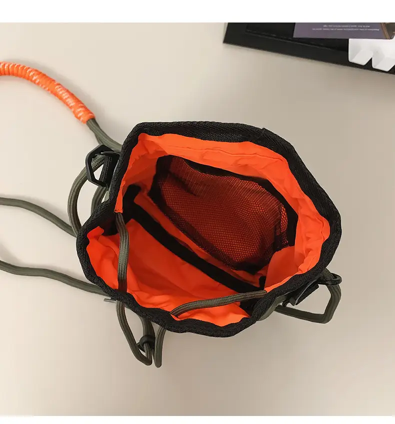 Black Anti-Splash Drawstring Mobile Phone Bag — feature 46