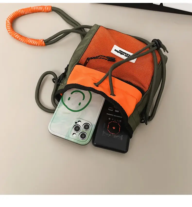 Black Anti-Splash Drawstring Mobile Phone Bag — feature 47