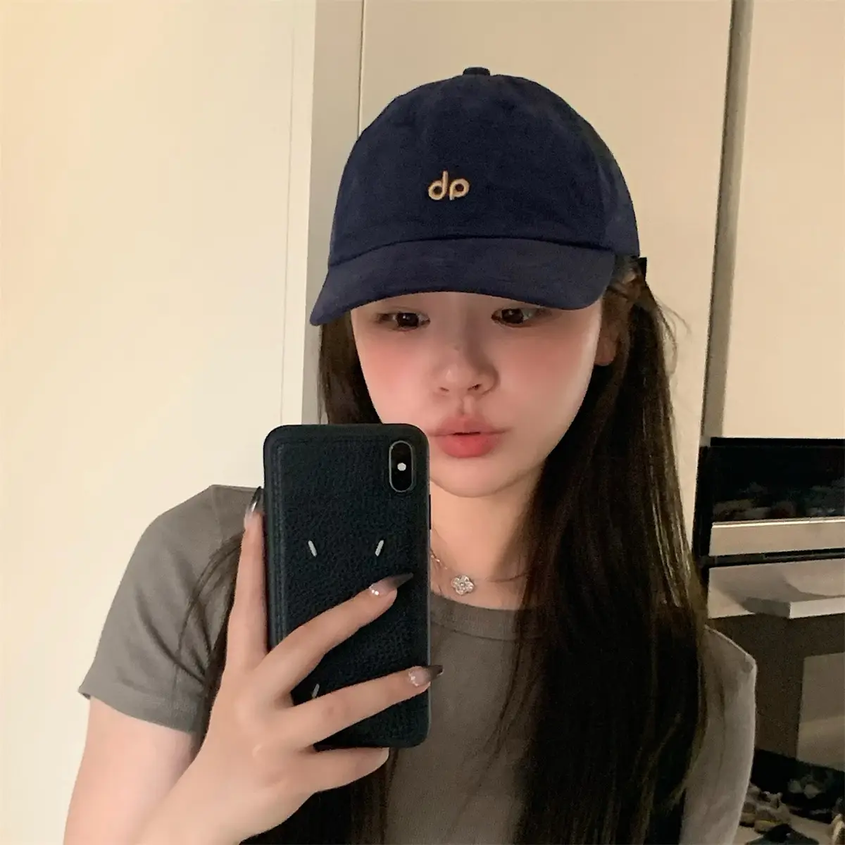 American Style Vintage Embroidered Letter Baseball Cap Men Women Soft Cotton Large Head - Image 6