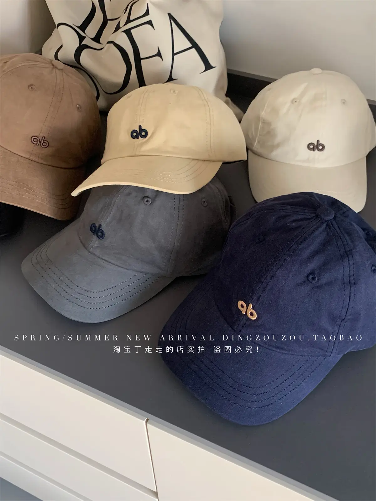 American Style Vintage Embroidered Letter Baseball Cap Men Women Soft Cotton Large Head — feature 1