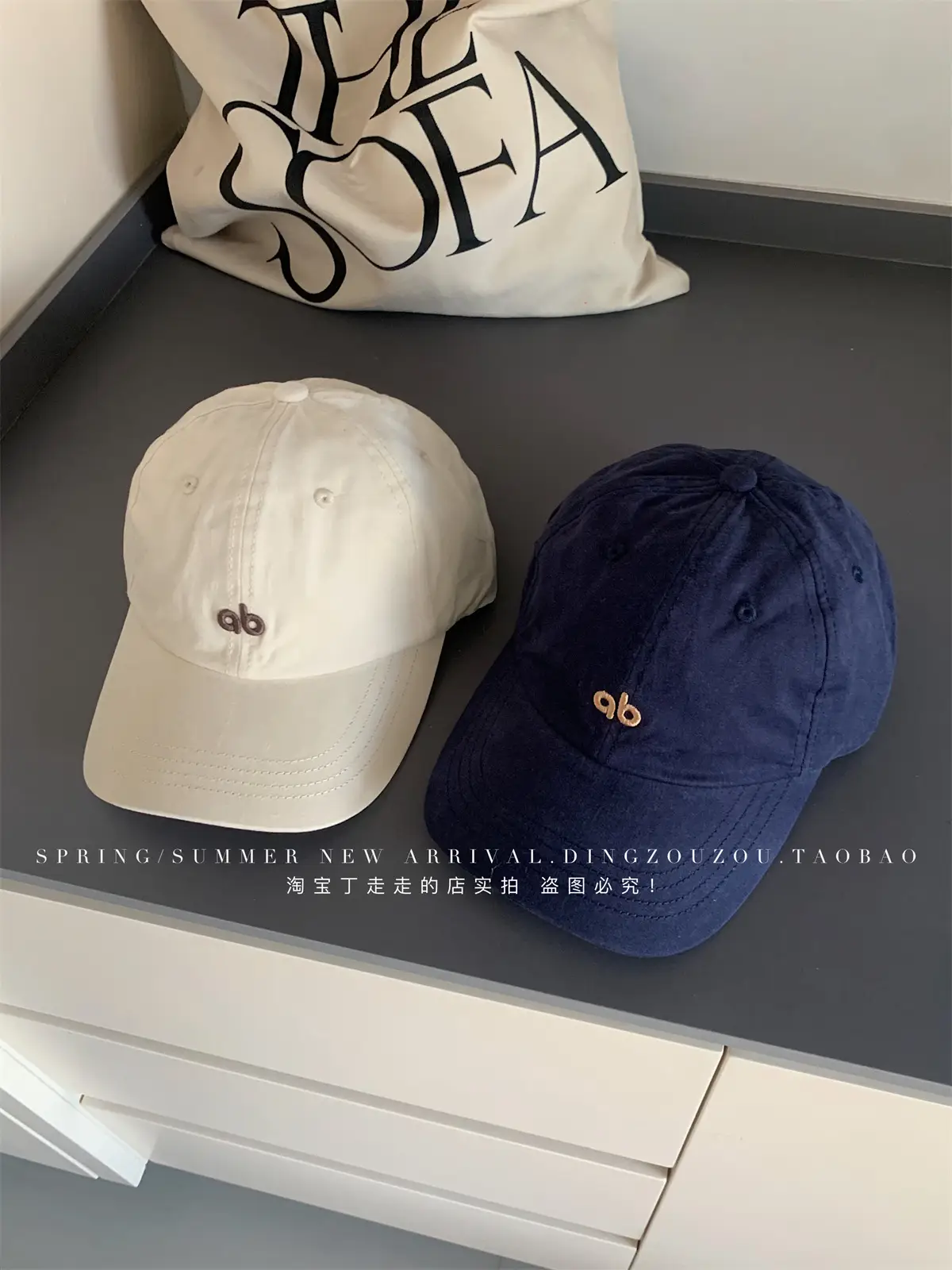 American Style Vintage Embroidered Letter Baseball Cap Men Women Soft Cotton Large Head — feature 22
