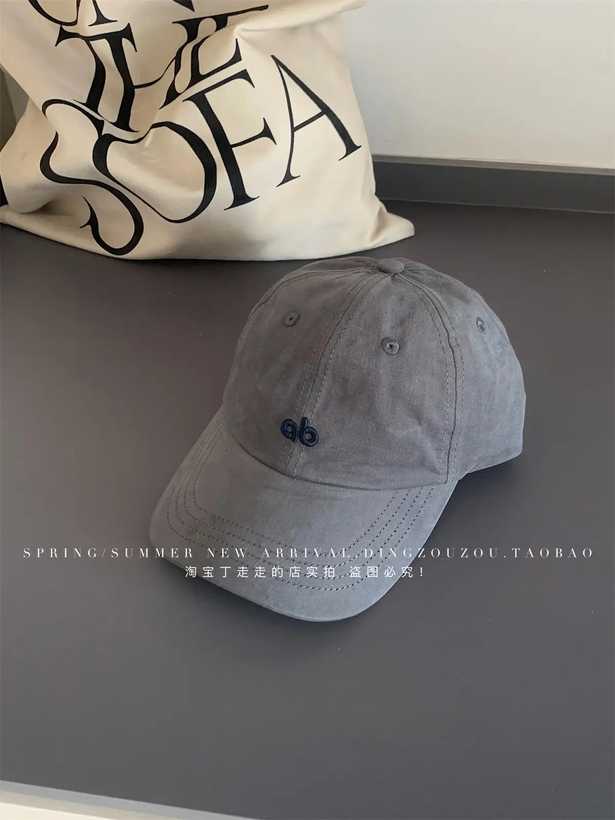 American Style Vintage Embroidered Letter Baseball Cap Men Women Soft Cotton Large Head — feature 24