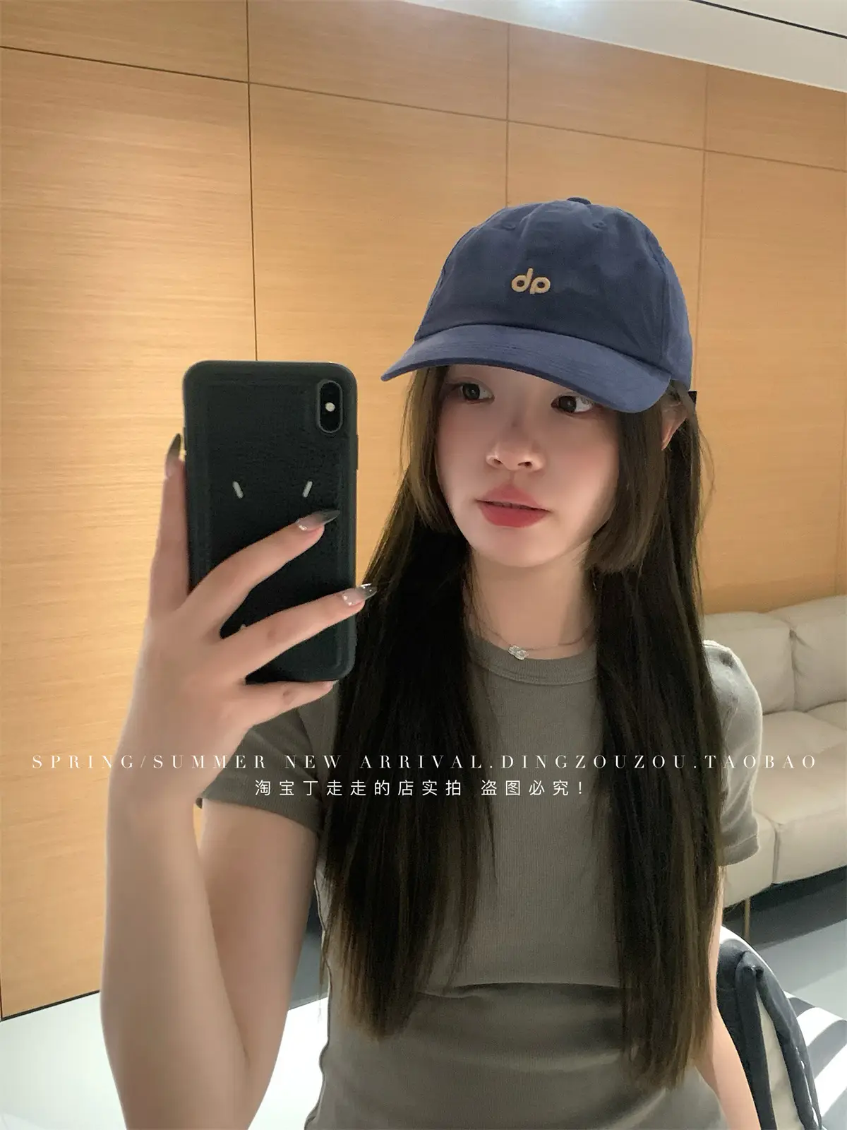 American Style Vintage Embroidered Letter Baseball Cap Men Women Soft Cotton Large Head — feature 3