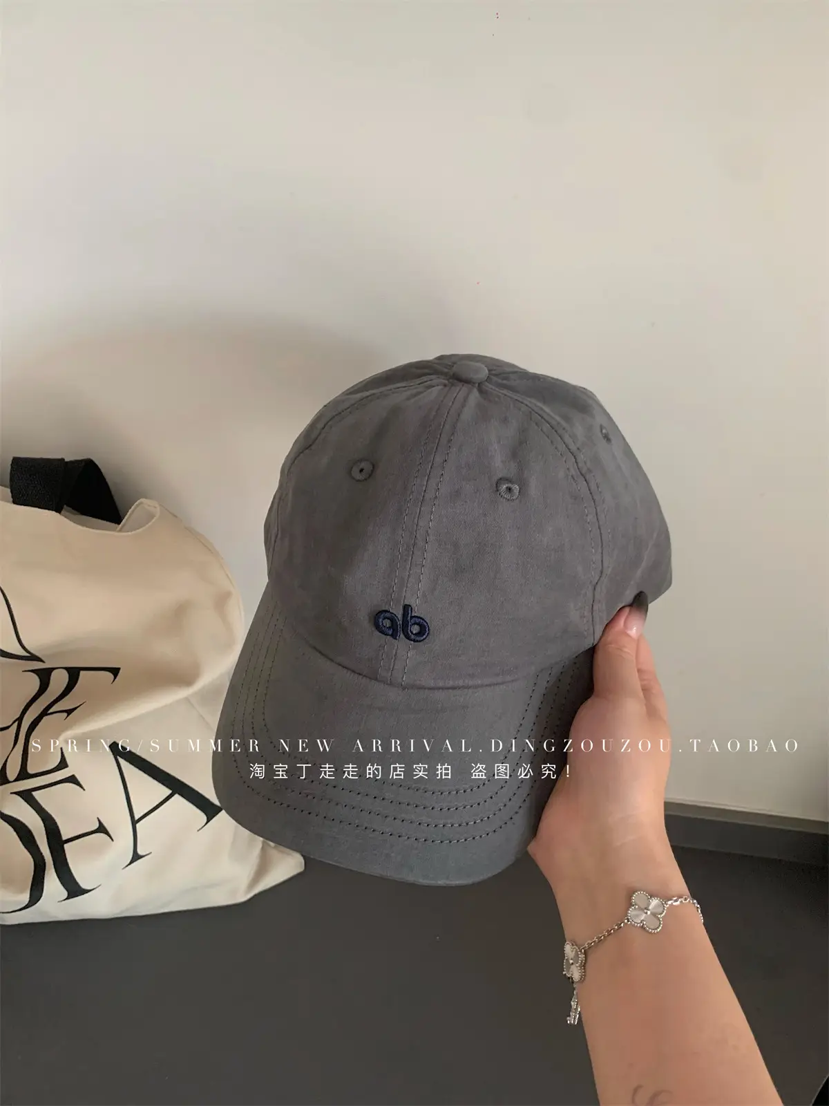 American Style Vintage Embroidered Letter Baseball Cap Men Women Soft Cotton Large Head - Image 2