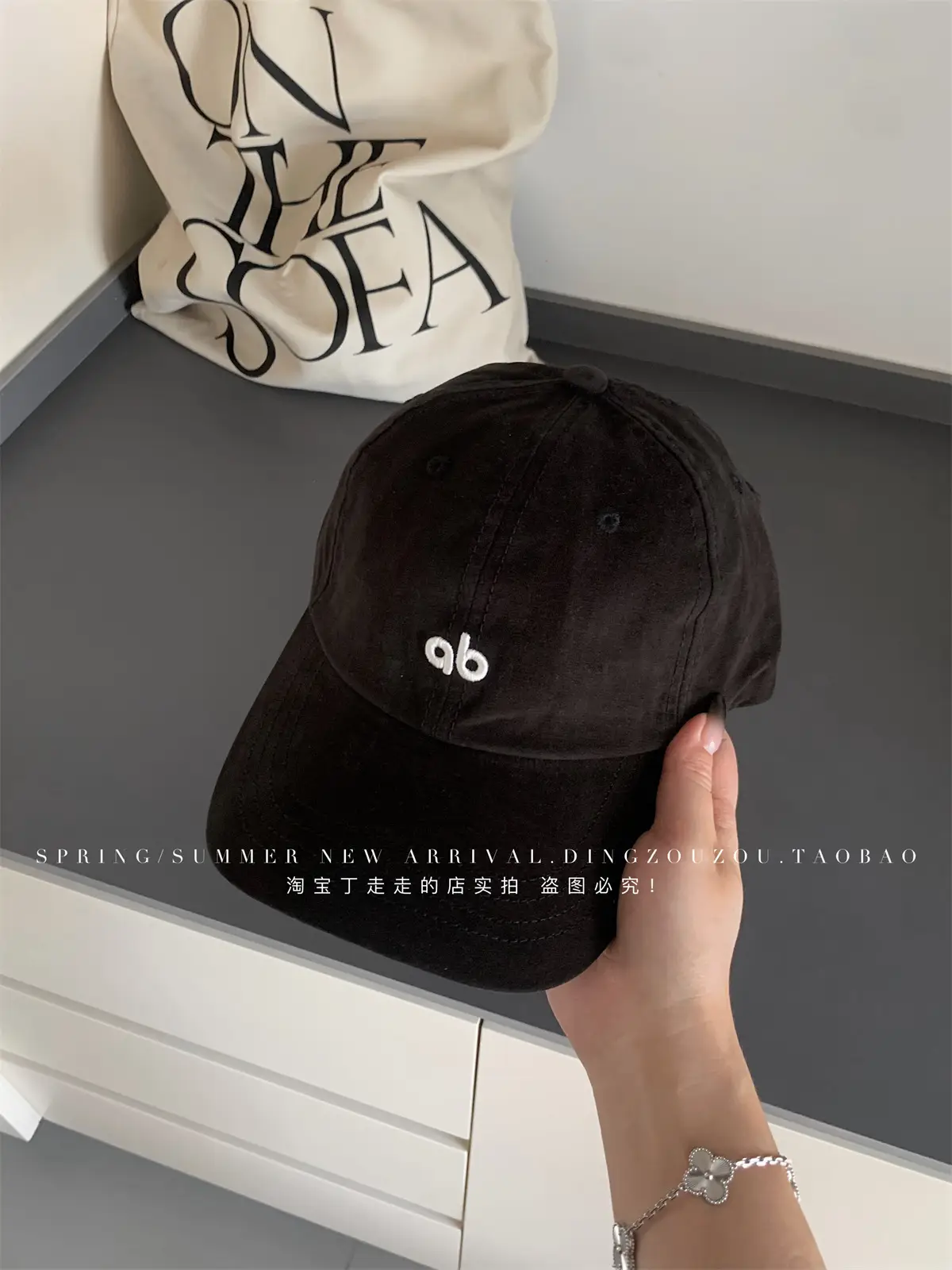 American Style Vintage Embroidered Letter Baseball Cap Men Women Soft Cotton Large Head - Image 4