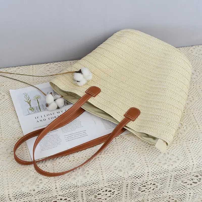 Women Straw Crossbody & Tote Bag Large Capacity