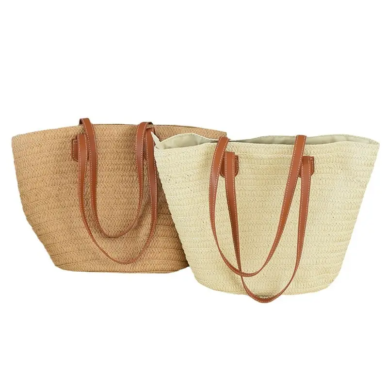 Women Straw Crossbody & Tote Bag Large Capacity