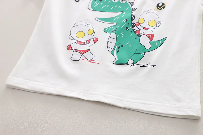 Boys Baby Dinosaur T-Shirt Shorts Set White Blue 1.5Y — feature 14
