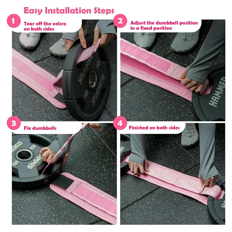 Pink Hip Push Belt Weight-Bearing Fitness Belt for Men Women - Image 5