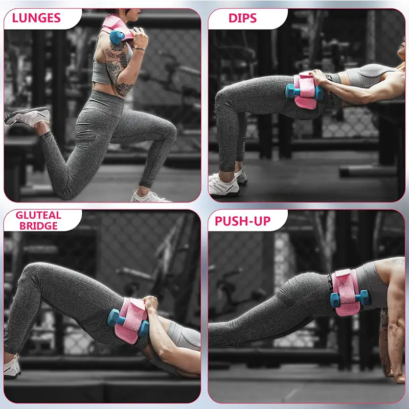 Pink Hip Push Belt Weight-Bearing Fitness Belt for Men Women — feature 3
