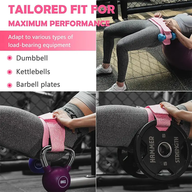 Pink Hip Push Belt Weight-Bearing Fitness Belt for Men Women — feature 4