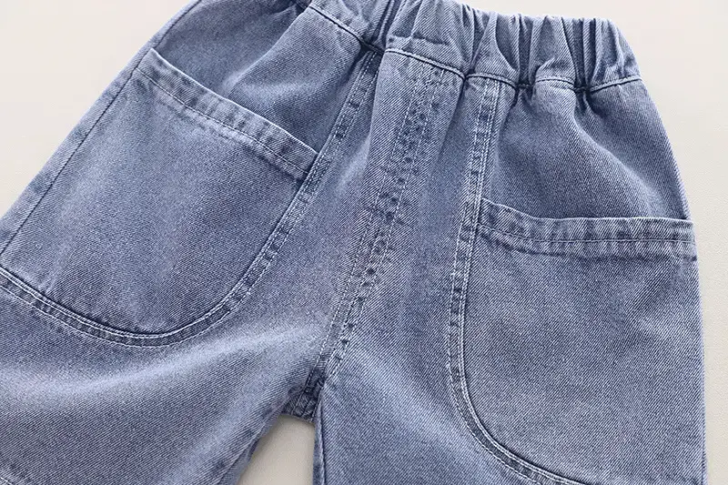 Blue Monstoro Cartoon T-Shirt & Denim Shorts Set for Boys — feature 11