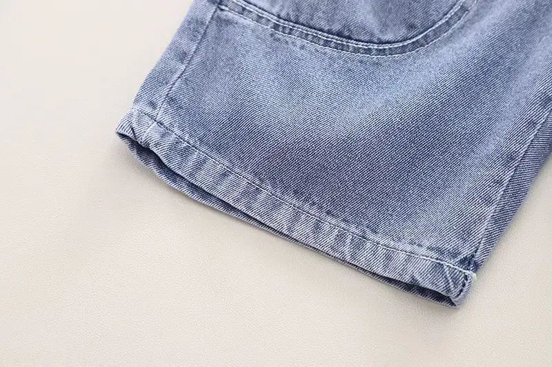 Blue Monstoro Cartoon T-Shirt & Denim Shorts Set for Boys — feature 12