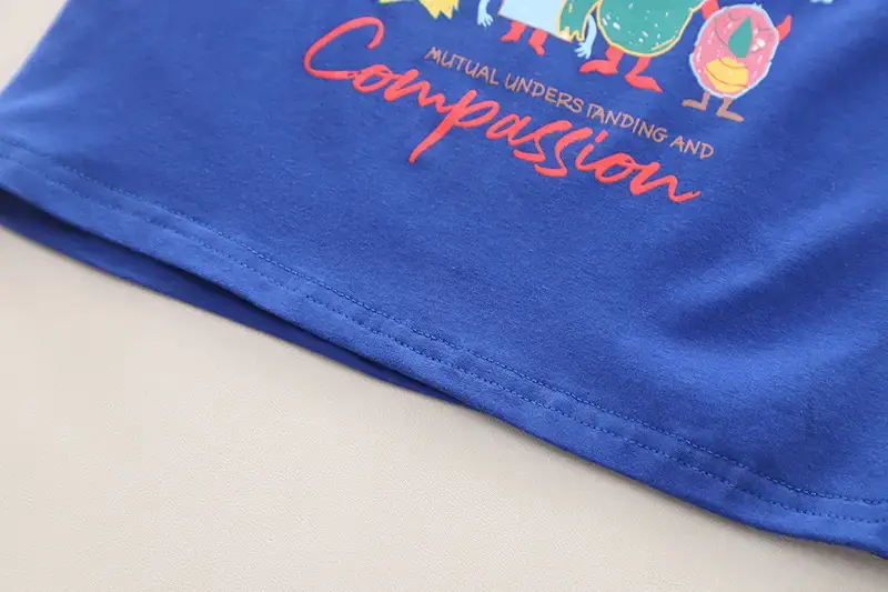 Blue Monstoro Cartoon T-Shirt & Denim Shorts Set for Boys — feature 8