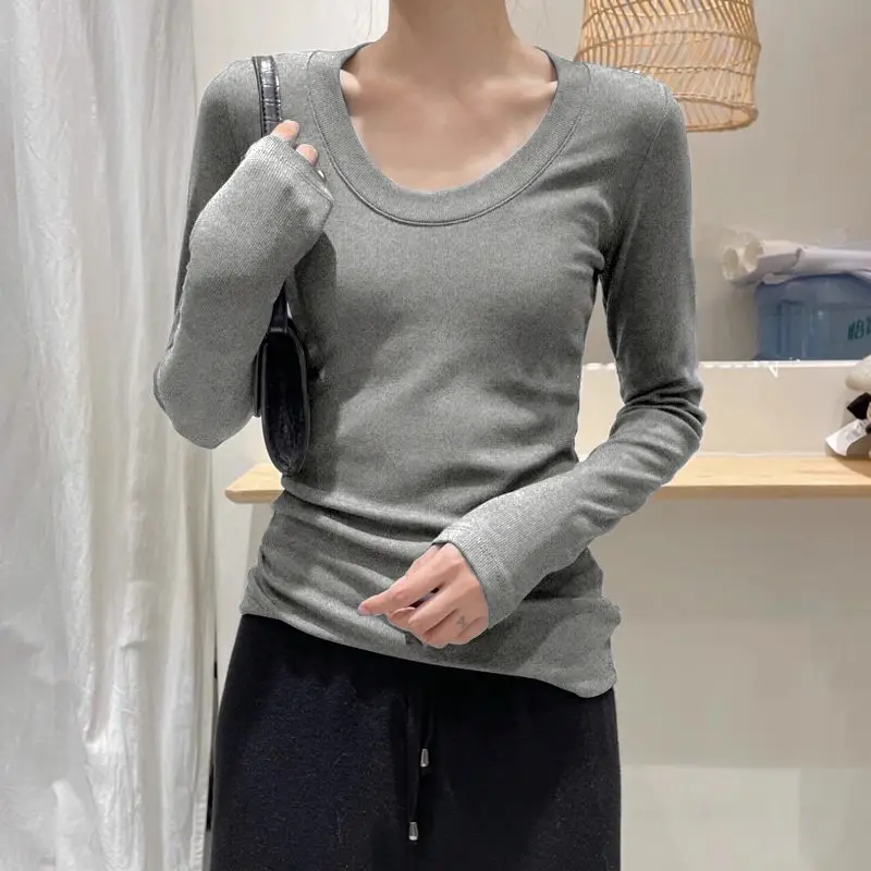 Black Shoulder T-Shirt Women's Short-Sleeved V-Neck Slim-Fit Slimming Tight Waist Design Base Shirt American Hot Girl Top - Image 19