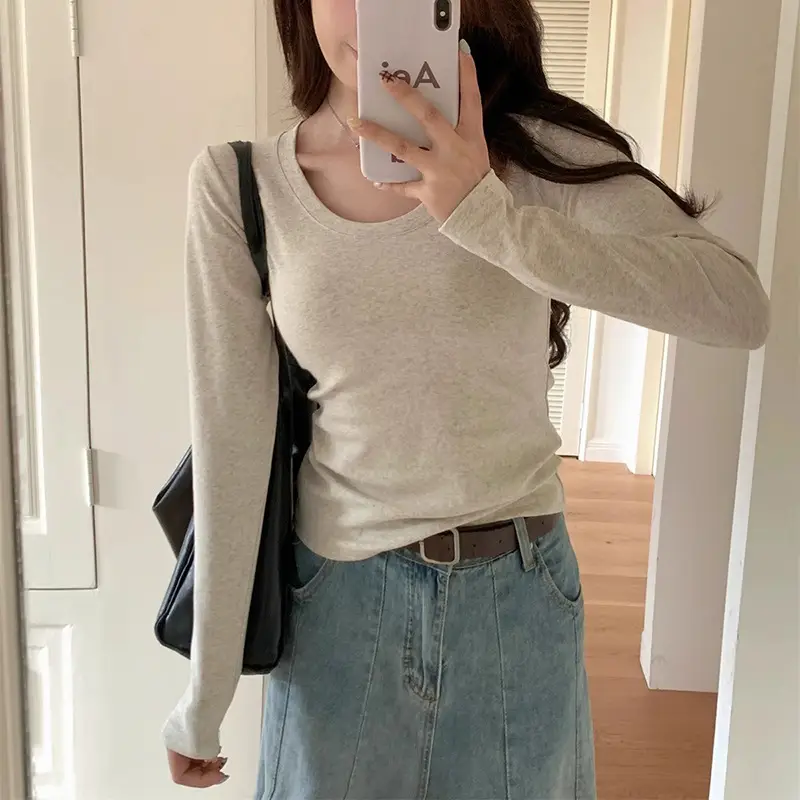Black Shoulder T-Shirt Women's Short-Sleeved V-Neck Slim-Fit Slimming Tight Waist Design Base Shirt American Hot Girl Top - Image 20