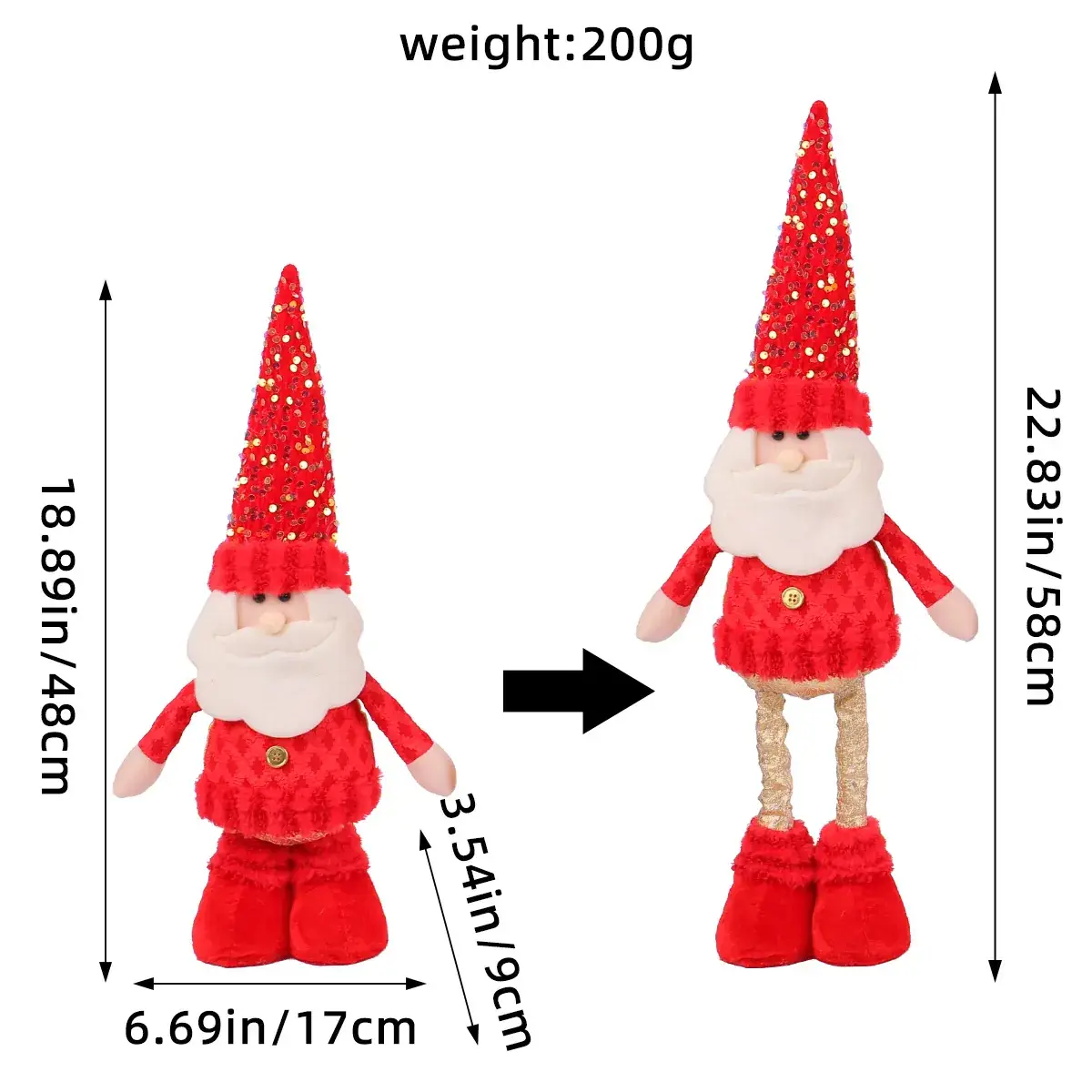 C2-6 red cap red foot telescopic old man