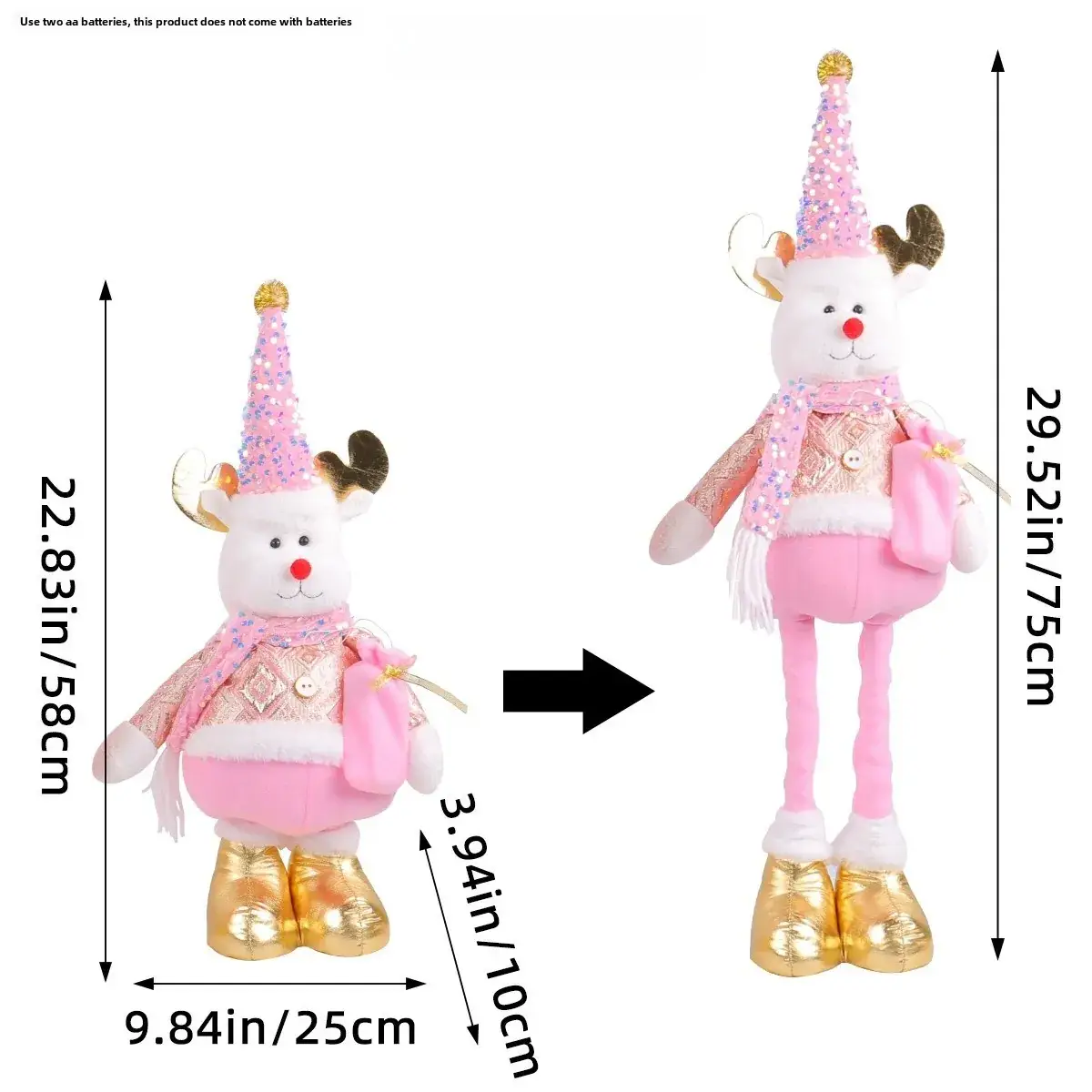Christmas Snowman Doll 354g Gold Decorative Ornament - Image 17