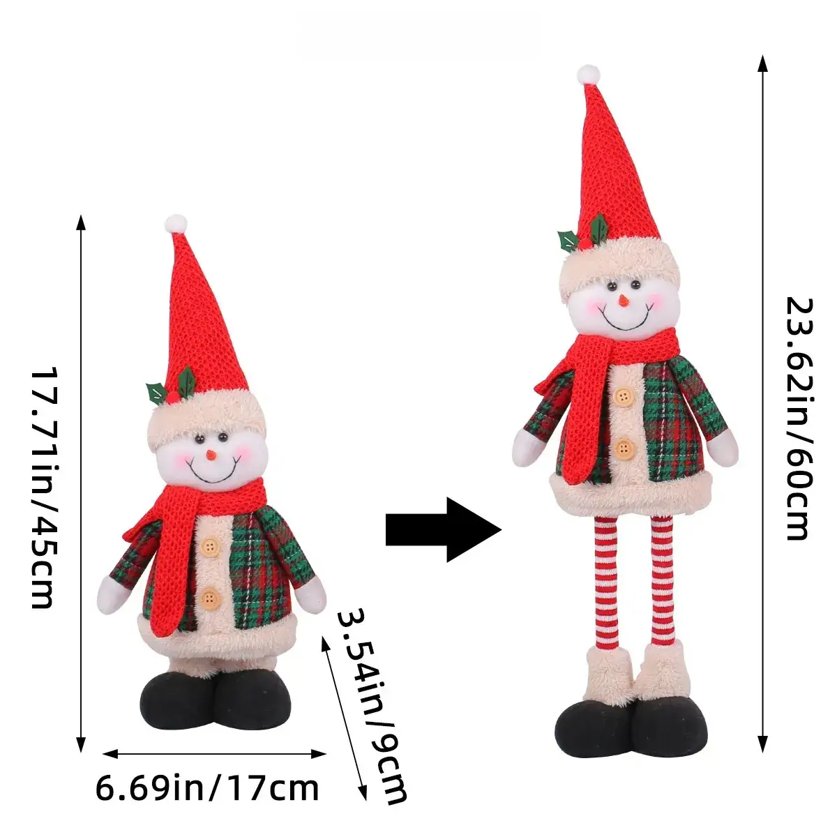 Christmas Snowman Doll 354g Gold Decorative Ornament - Image 19