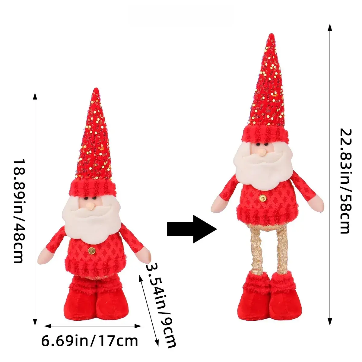 Christmas Snowman Doll 354g Gold Decorative Ornament - Image 21