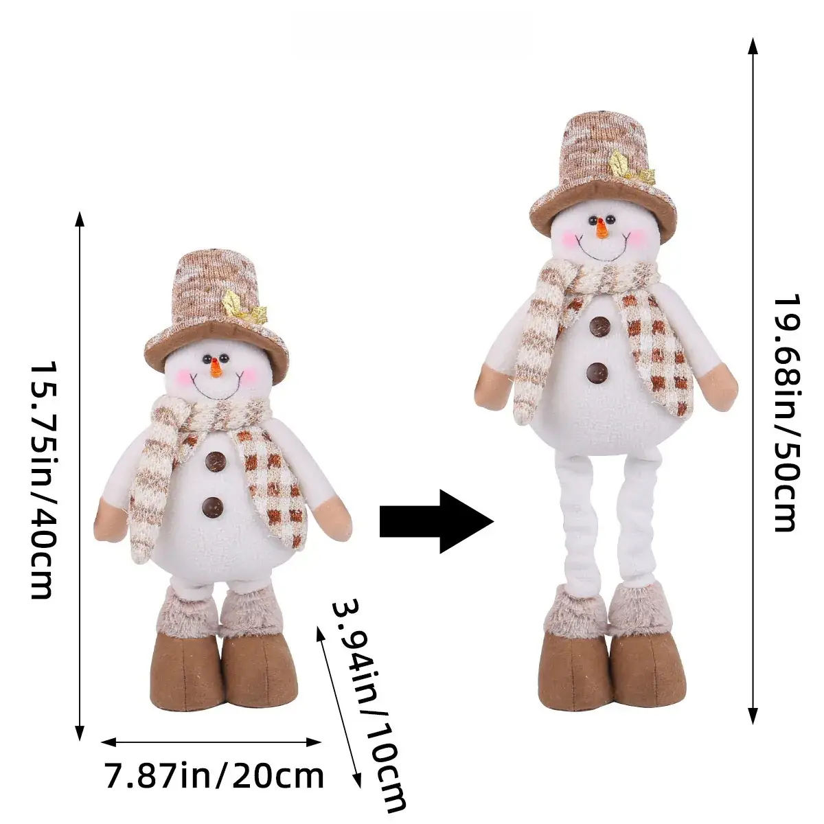 Christmas Snowman Doll 354g Gold Decorative Ornament - Image 26