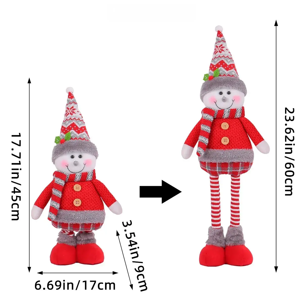 Christmas Snowman Doll 354g Gold Decorative Ornament - Image 29