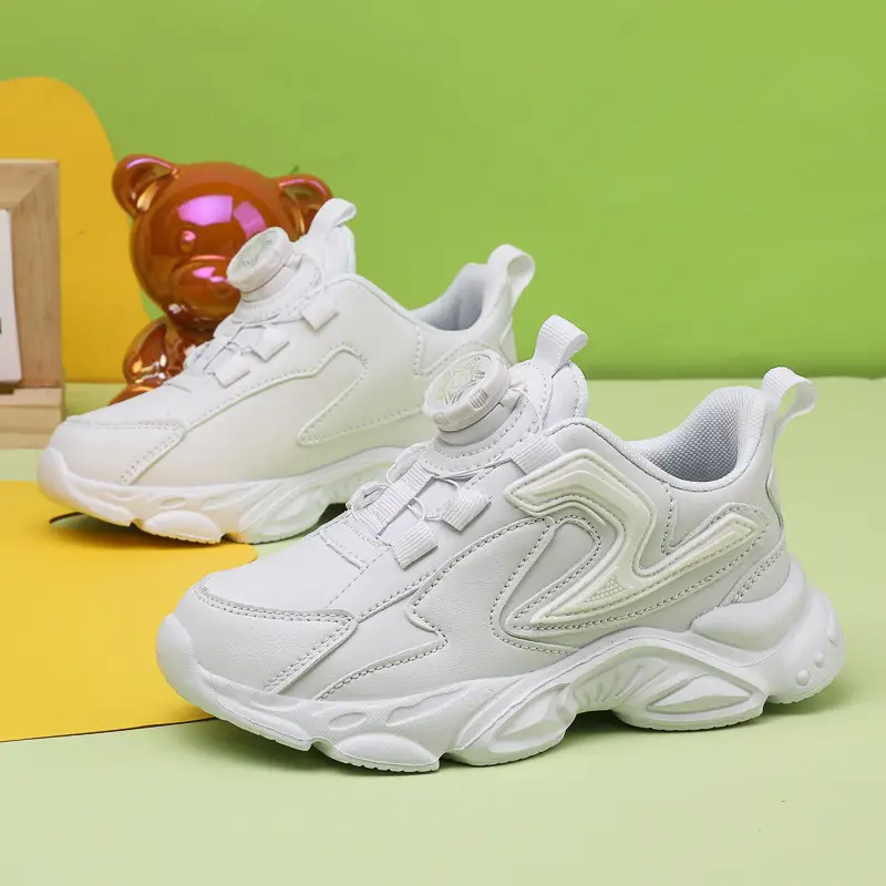 White Mesh Running Sneakers for Boys 2024 - Image 6