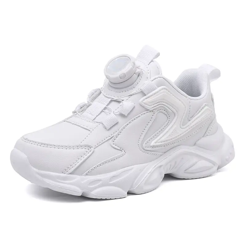 White Mesh Running Sneakers for Boys 2024 - Image 8