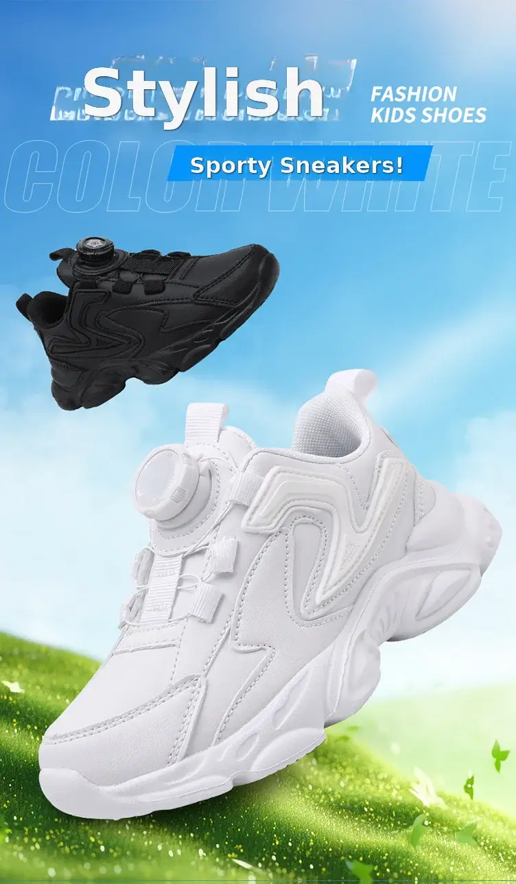 White Mesh Running Sneakers for Boys 2024 — feature 1