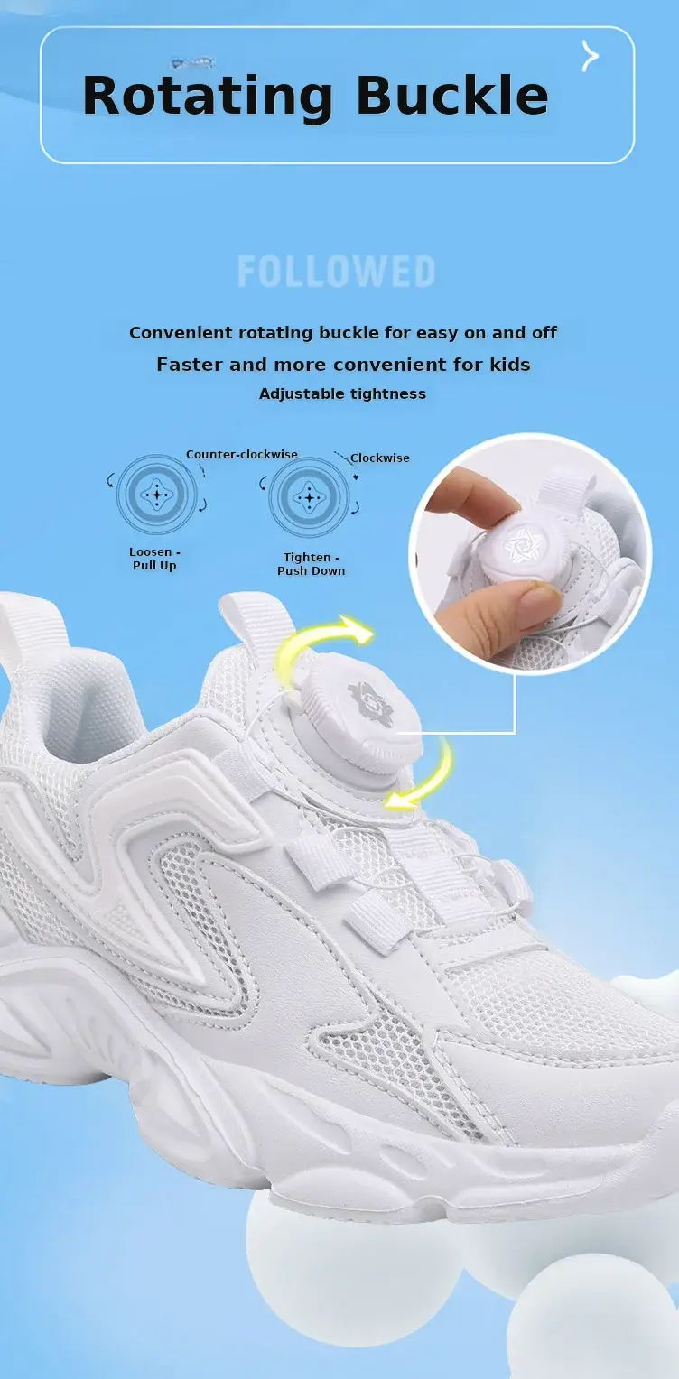 White Mesh Running Sneakers for Boys 2024 — feature 11