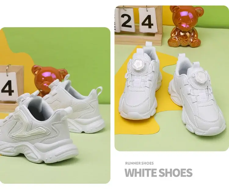 White Mesh Running Sneakers for Boys 2024 — feature 15