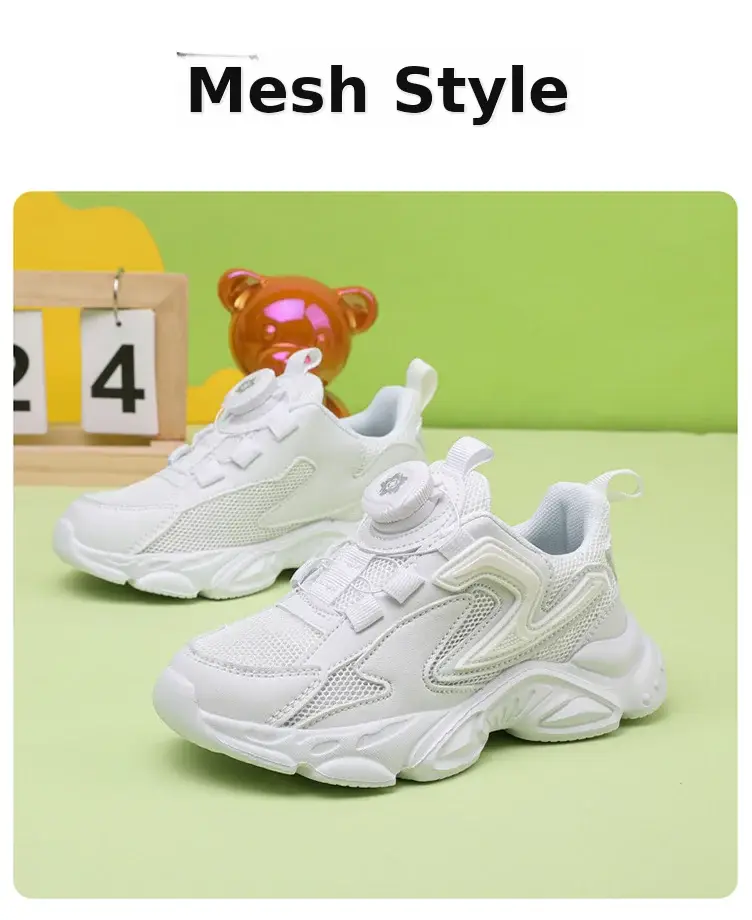 White Mesh Running Sneakers for Boys 2024 — feature 21