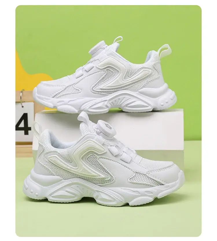 White Mesh Running Sneakers for Boys 2024 — feature 22