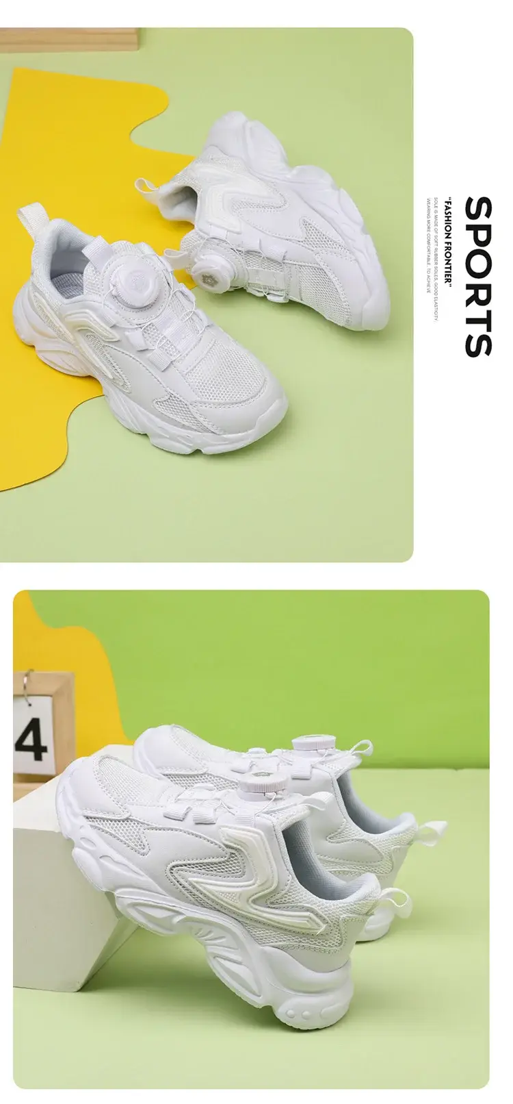 White Mesh Running Sneakers for Boys 2024 — feature 23
