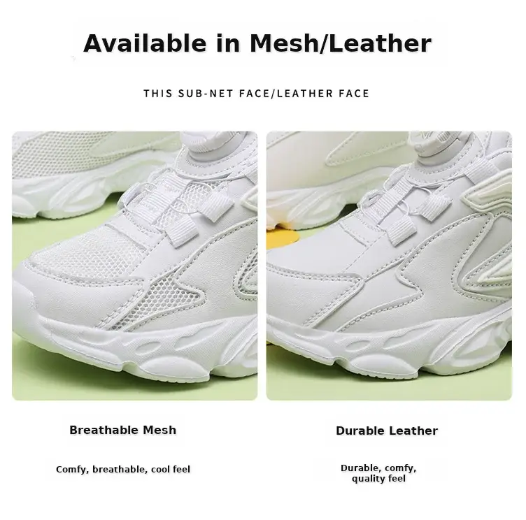 White Mesh Running Sneakers for Boys 2024 — feature 3