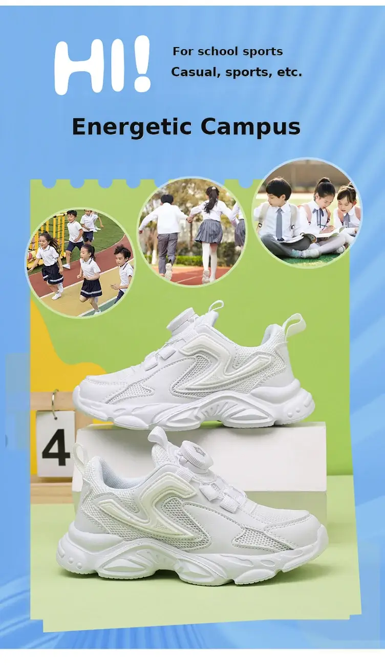 White Mesh Running Sneakers for Boys 2024 — feature 4